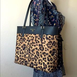 Michael kors Morgan Large tote leopard print